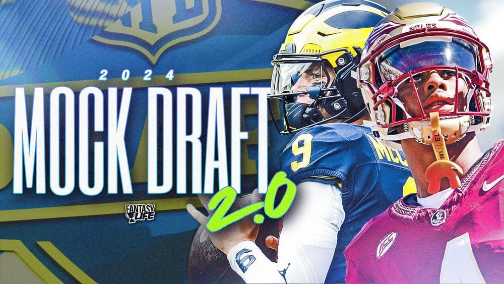 2024 NFL Mock Draft v2. J.J. McCarthy is climbing up draft boards.