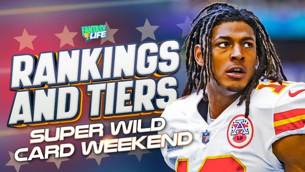 Super Wild Card Weekend Rankings & Tiers. Isiah Pacheco Offers RB1 Potential.